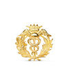 18K Yellow Gold Trade Badge. 16x16mm