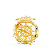 18K Yellow Gold Badge Political Science 17 x 14 mm