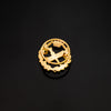 18K Yellow Gold Philosophy Badge. 15x15mm