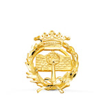 18K Yellow Gold Geological Badge 17 x 14 mm