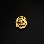 18K Yellow Gold Mining Engineer Badge 17 x 14 mm