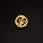 18K Insignia Oro Amarillo Musico 16 x 14 mm