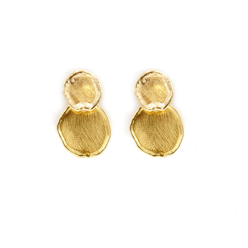 Pendientes Eclipse Cortos Oro Amarillo