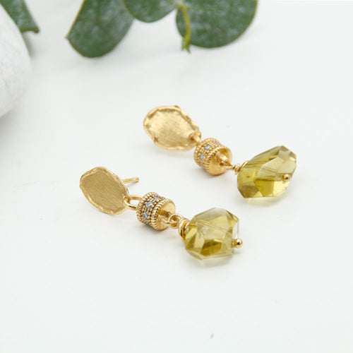 Etnia Lemon Quartz Earrings