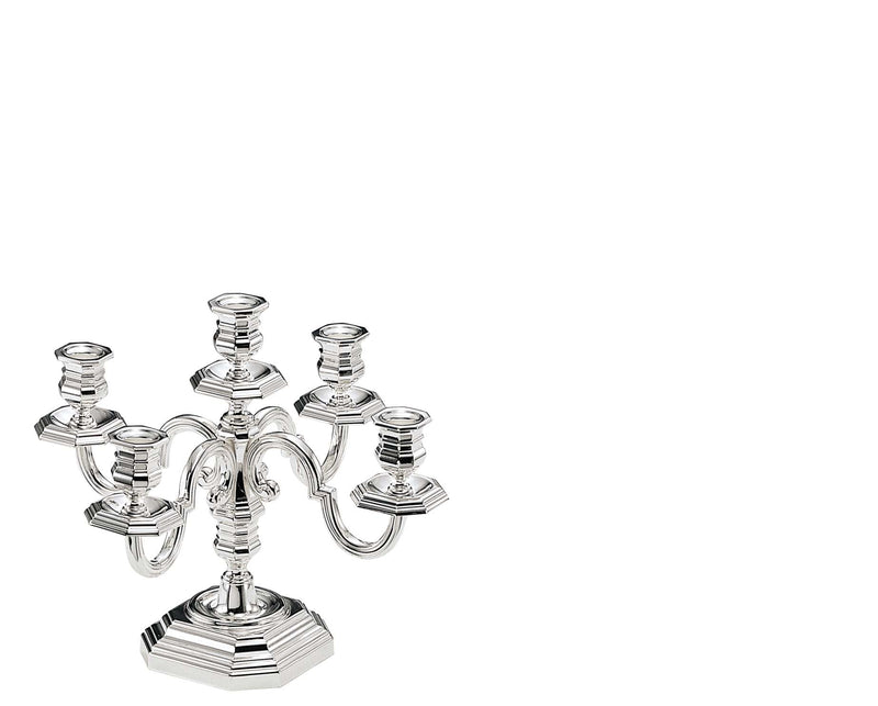 Candelabro Octogonal Inglés Bajo 5 Brazos