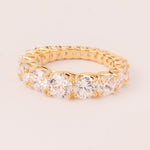 6mm pavé wedding ring 18k gold plated