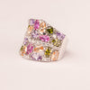 Silver and Multicolor Zirconia Ring