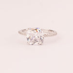 9mm princess cut solitaire with zirconia