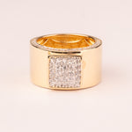 Chevalier Mesh Ring with Square Pave