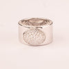 Chevalier Ring with Oval Pave Mesh