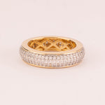 18k Gold Plated 5mm Micropave Wedding Band