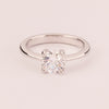 Solitaire Ring Silver and Zirconia 7 mm