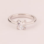 Solitaire Ring Silver and Zirconia 7 mm