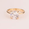 18k gold plated 4-claw solitaire with 10 mm zirconia