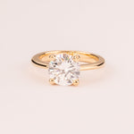 18k gold plated 9mm 4 claw solitaire