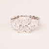 Baguette ring with white rectangular solitaire