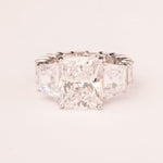 Baguette ring with white rectangular solitaire