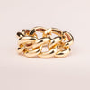 18k gold plated smooth and soft knit groumette ring