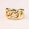 18k gold plated smooth rigid mesh ring