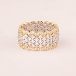 Two-tone low mesh ring