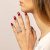 Two-tone high mesh ring