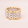 Two-tone high mesh ring