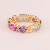 Bague Rigide Zircone Multicolore