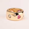 18k Gold Plated Multi-Shaped Multi-Color Zirconia Band Ring