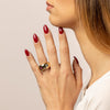 18k Gold Plated Multi-Shaped Multi-Color Zirconia Band Ring