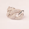 Groumette Mesh Ring with Rigid Pave