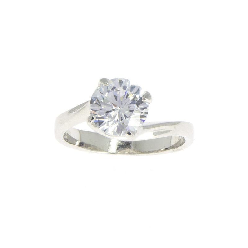 Bague Solitaire Tressé Argent 8 mm