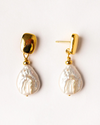 Tuia Pearl Earrings 18k Gold Plated 