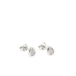 Pendientes Pequeños Brillantes Plata Motivo Gota