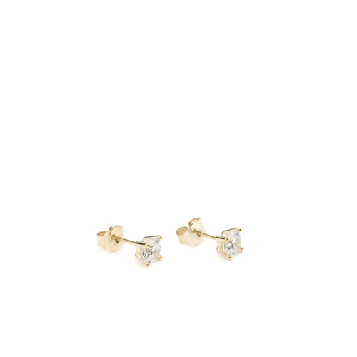 Small Geometric Design Earrings with Zirconia