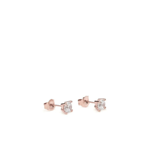 Small Earrings Geometric Design Pink Plating