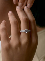 Solitaire Ring Faceted Design with Zirconia