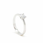 Basic Design Silver Solitaire Ring