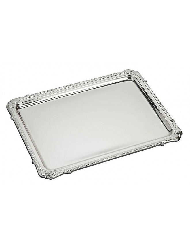 Bandeja Rectangular Baño de Plata