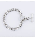 Silver Chain with Zirconia Clasp