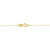 18K Bicolor Gold Clover Zirconia Earrings 9X8 mm
