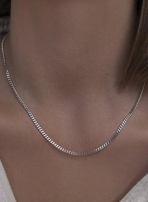 Short Silver Necklaces Chain Design