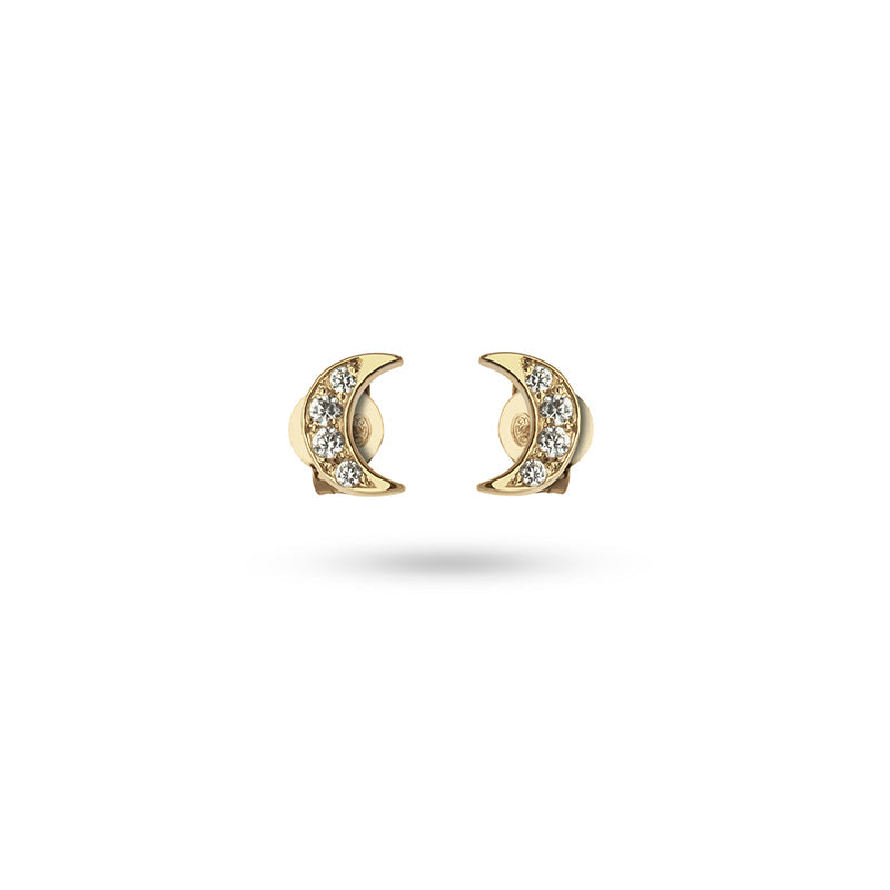 Pendientes Luna Circonitas Gold