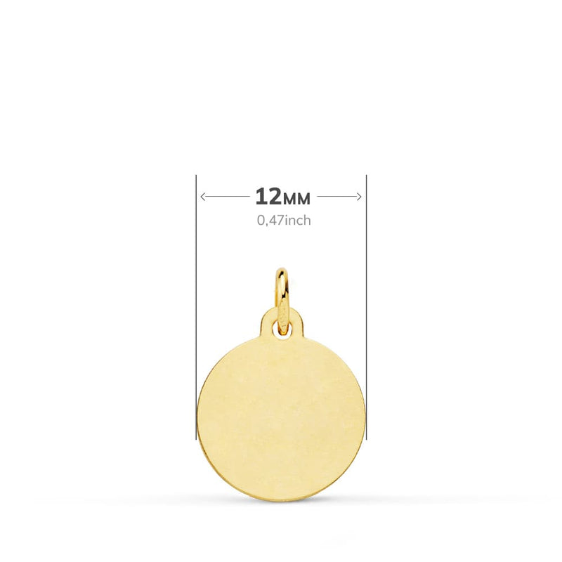 18K Virgin of Fatima Medal 12 mm