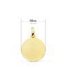 18K Yellow Gold New Baptism Medal Carved 16 mm