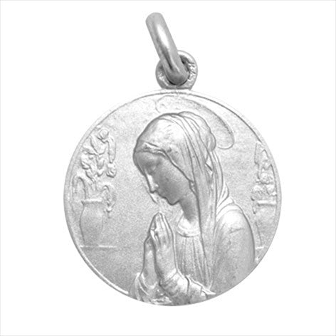 Silver medal Bird Flowers 18 mm