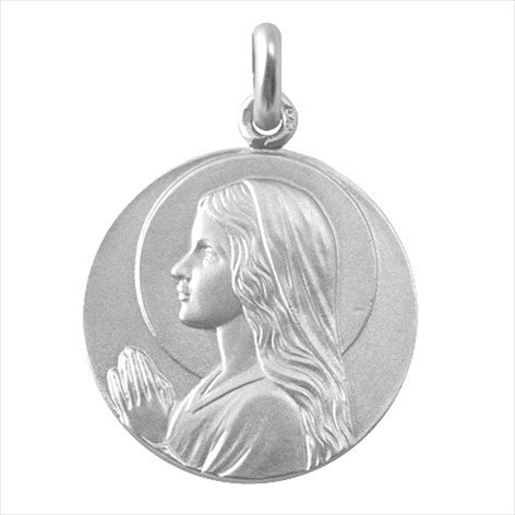 Médaille Argent Fille Oiseau 22 mm