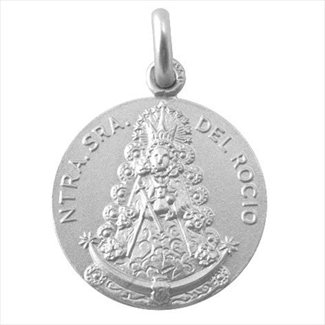 Silver medal Our Lady of El Rocio 18 mm