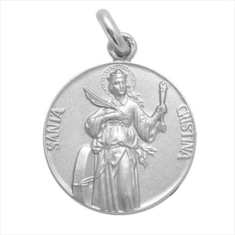 Silver medal of Saint Christina 20 mm