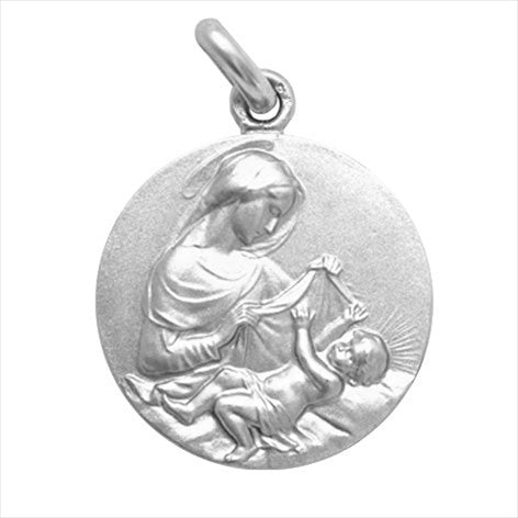 Silver medal Virgin Mother 16 mm