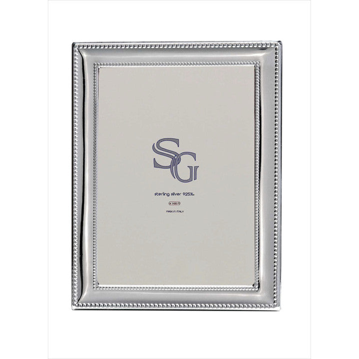 925 Sterling Silver Narrow Pearlized Photo Frame 